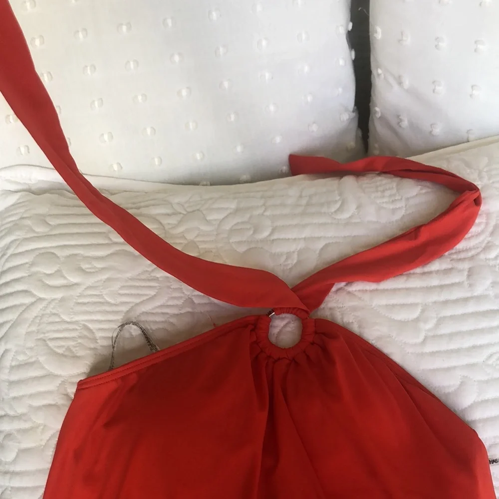 🔥❤️Michael Kors one piece bathing suit halter top